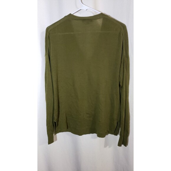 J. Crew Black Label Size Medium Merino Wool Blend Olive Green Pullover Sweater - Picture 9 of 11